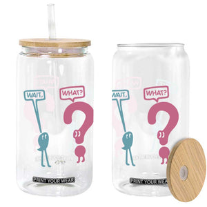 Wait What Grammar English Teacher Glass Can Funny Punctuation Gift