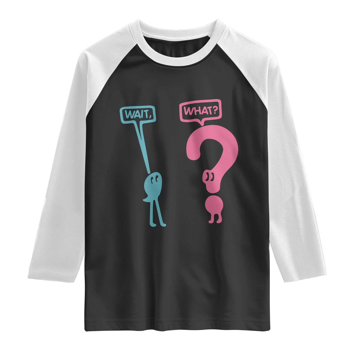 Wait What Grammar English Teacher Raglan Shirt Funny Punctuation Gift