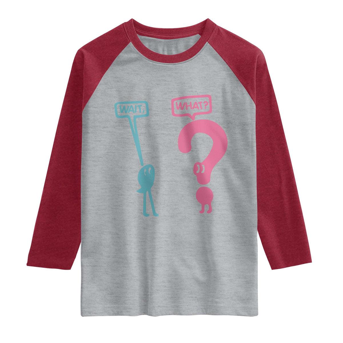 Wait What Grammar English Teacher Raglan Shirt Funny Punctuation Gift