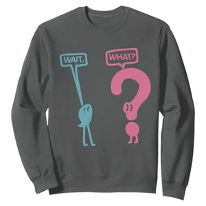 Wait What Grammar English Teacher Sweatshirt Funny Punctuation Gift