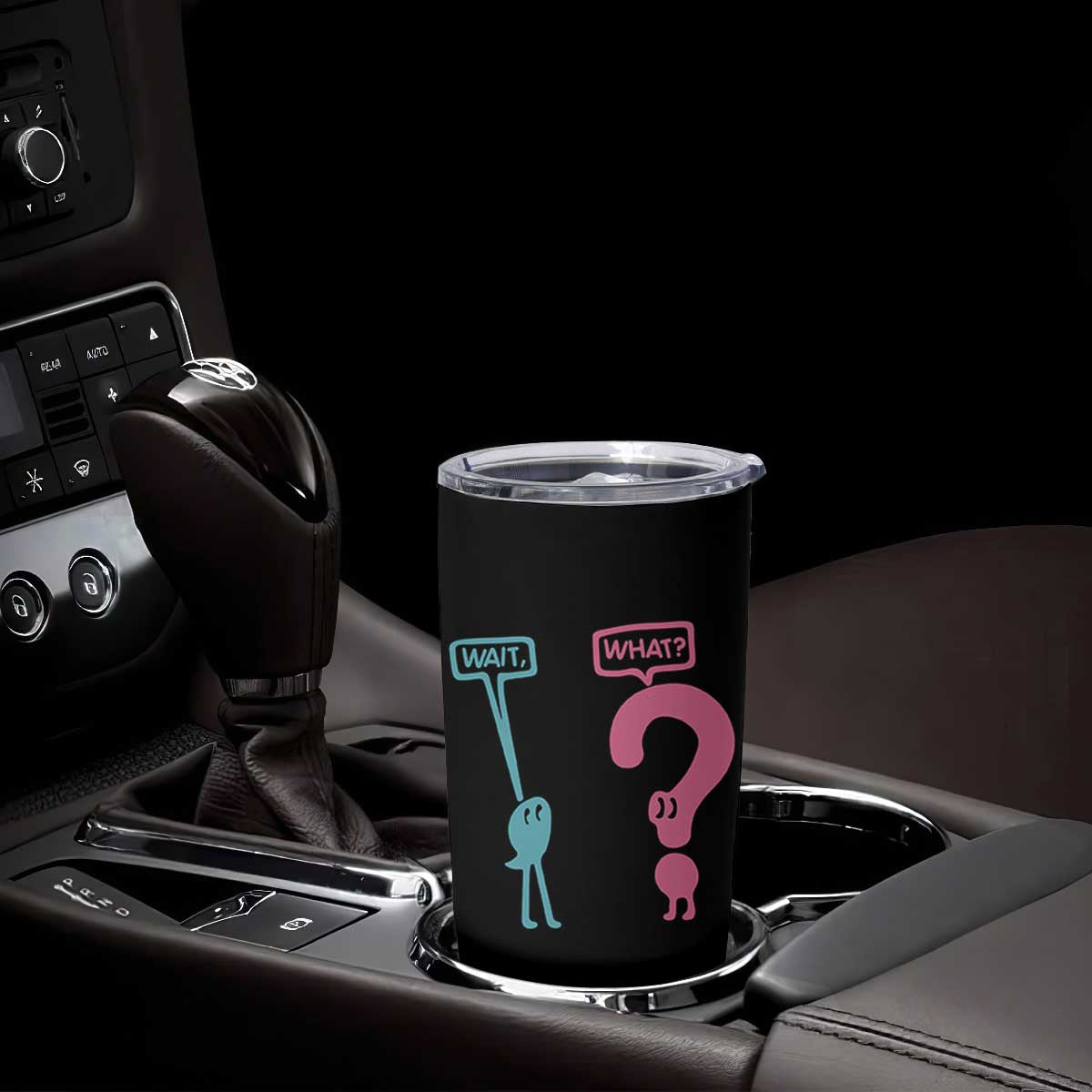 Wait What Grammar English Teacher Tumbler Cup Funny Punctuation Gift