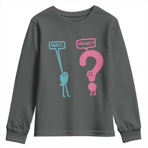Wait What Grammar English Teacher Youth Sweatshirt Funny Punctuation Gift