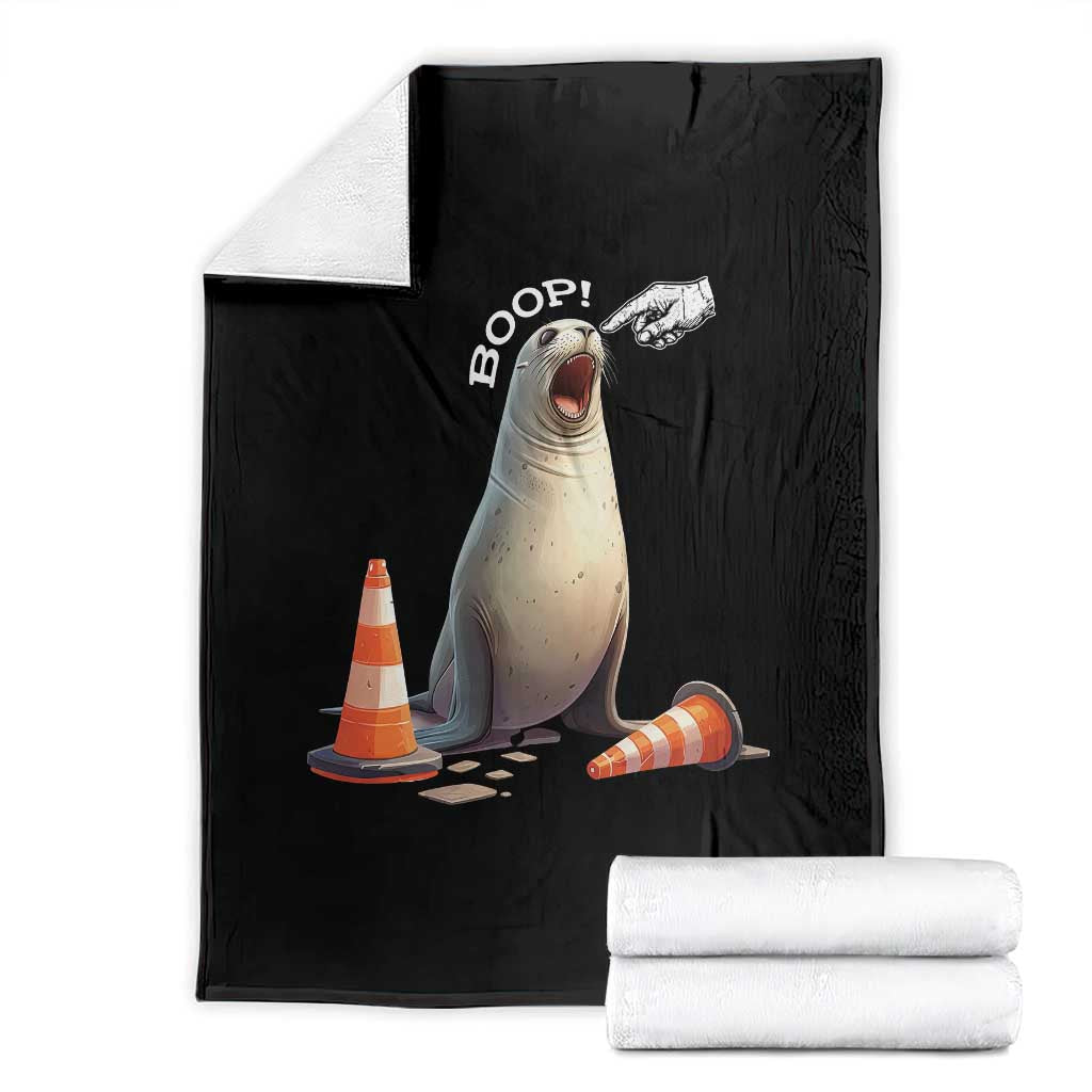 Funny Neil The Seal Boop Throw Blanket Viral Cute Seal Lover Gift