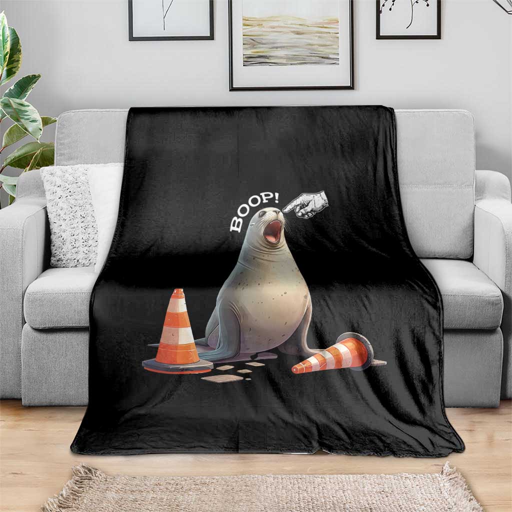 Funny Neil The Seal Boop Throw Blanket Viral Cute Seal Lover Gift