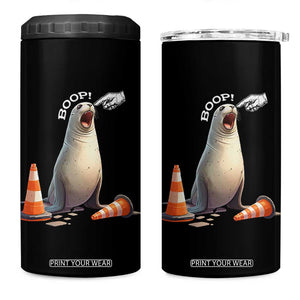Funny Neil The Seal Boop 4 in 1 Can Cooler Tumbler Viral Cute Seal Lover Gift
