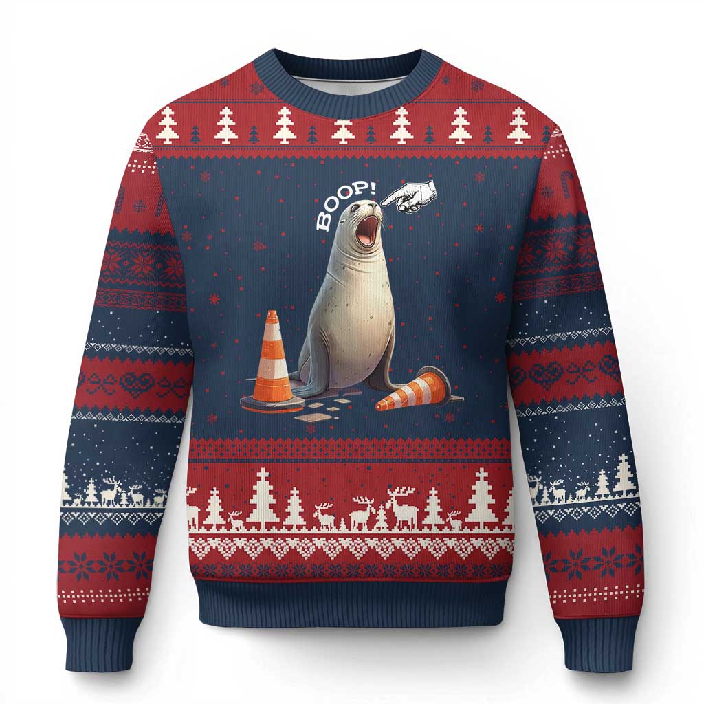 Funny Neil The Seal Boop Ugly Christmas Sweater Viral Cute Seal Lover Gift
