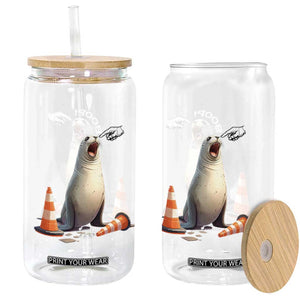 Funny Neil The Seal Boop Glass Can Viral Cute Seal Lover Gift