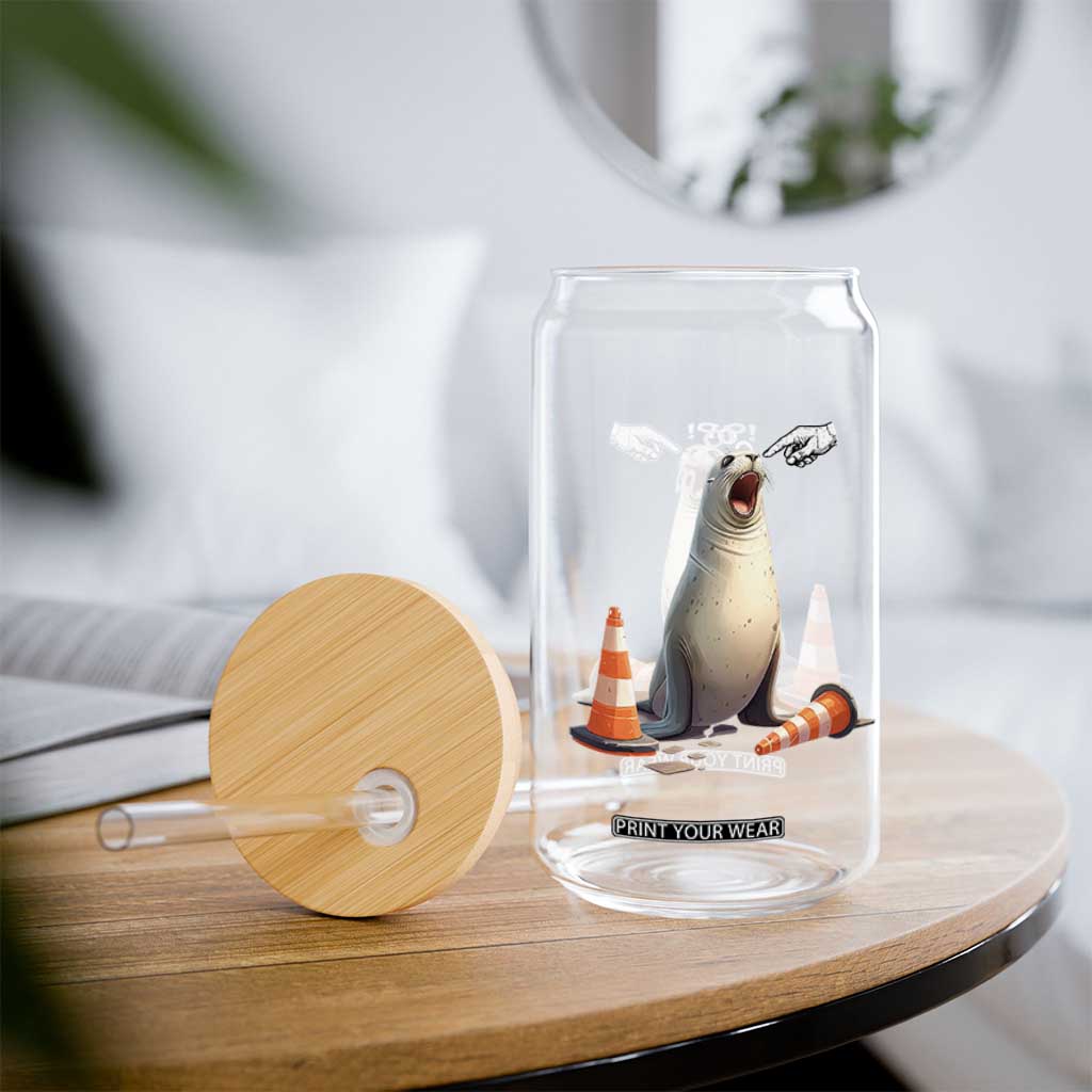Funny Neil The Seal Boop Glass Can Viral Cute Seal Lover Gift