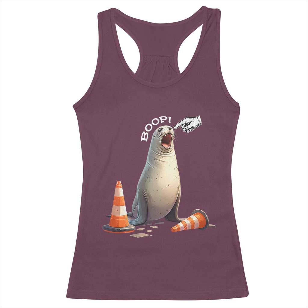 Funny Neil The Seal Boop Racerback Tank Top Viral Cute Seal Lover Gift