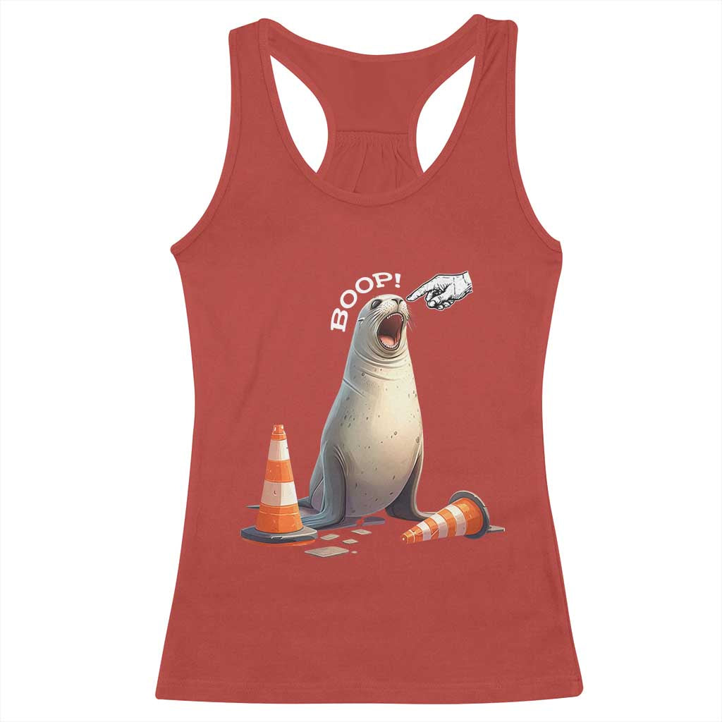 Funny Neil The Seal Boop Racerback Tank Top Viral Cute Seal Lover Gift