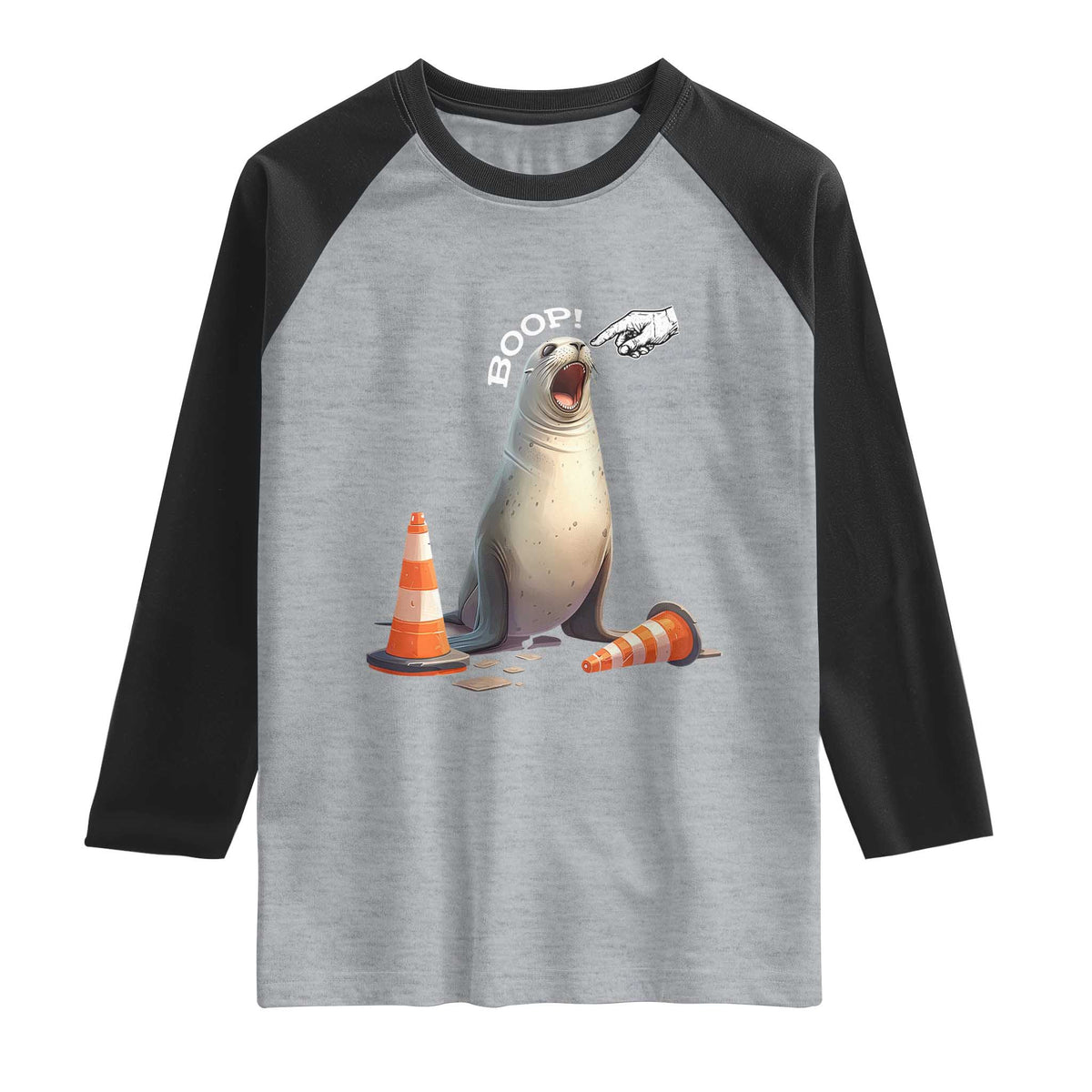 Funny Neil The Seal Boop Raglan Shirt Viral Cute Seal Lover Gift