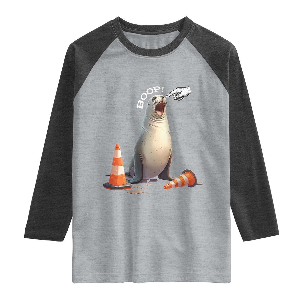 Funny Neil The Seal Boop Raglan Shirt Viral Cute Seal Lover Gift