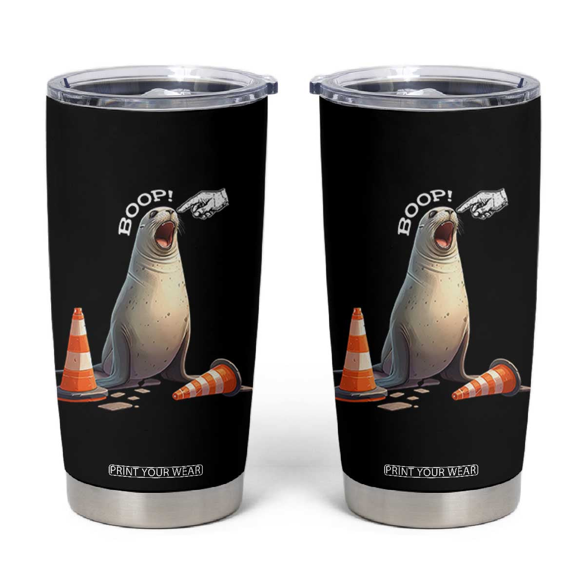 Funny Neil The Seal Boop Tumbler Cup Viral Cute Seal Lover Gift