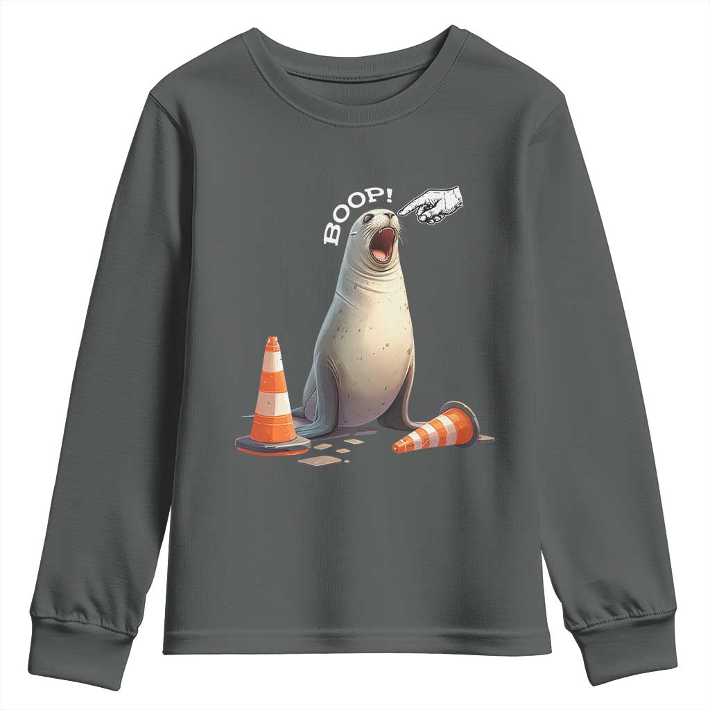 Funny Neil The Seal Boop Youth Sweatshirt Viral Cute Seal Lover Gift
