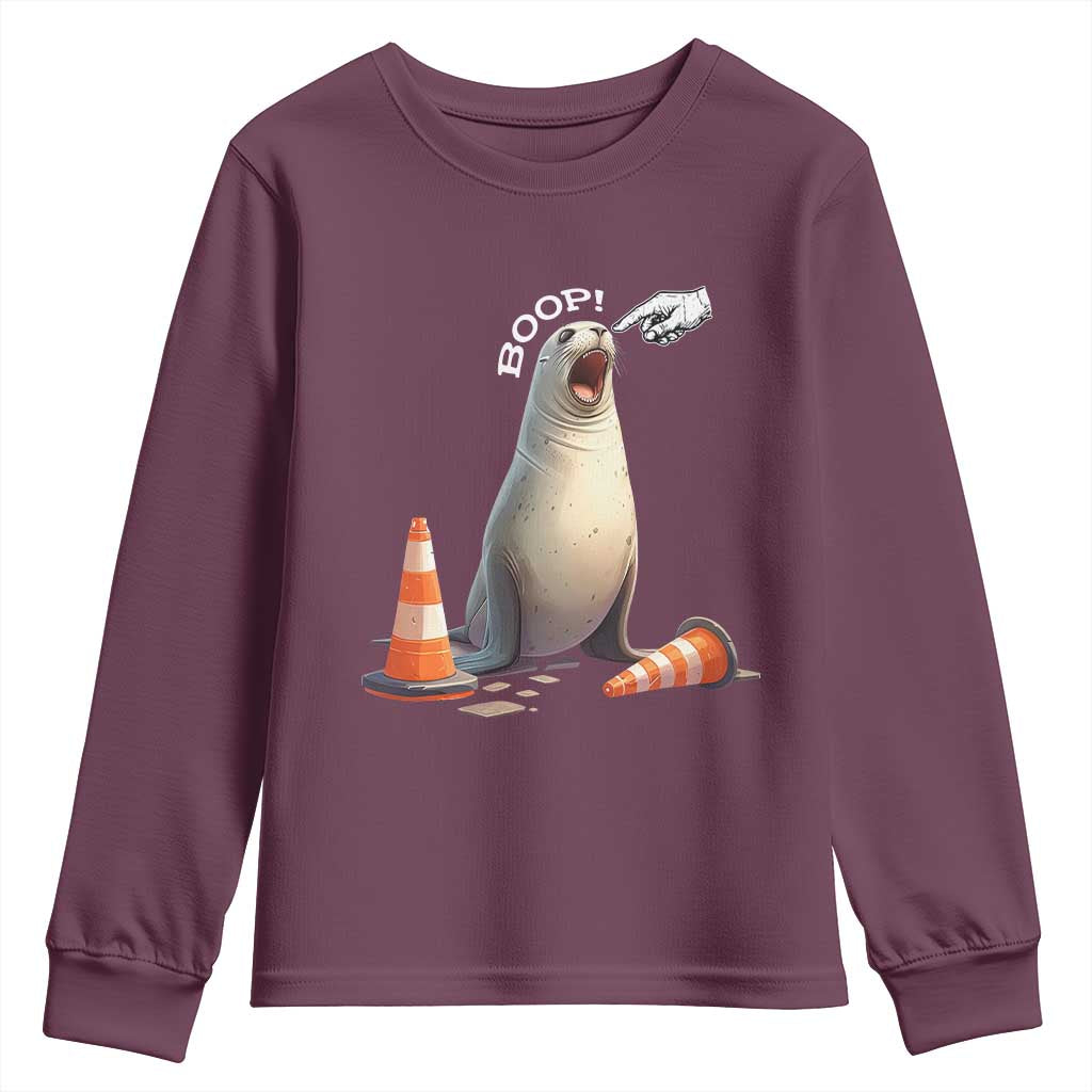 Funny Neil The Seal Boop Youth Sweatshirt Viral Cute Seal Lover Gift