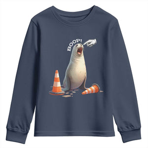 Funny Neil The Seal Boop Youth Sweatshirt Viral Cute Seal Lover Gift