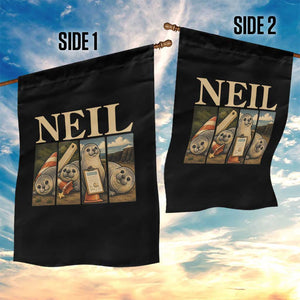 Funny Neil The Seal Garden Flag Viral Ocean Animal Meme Graphic