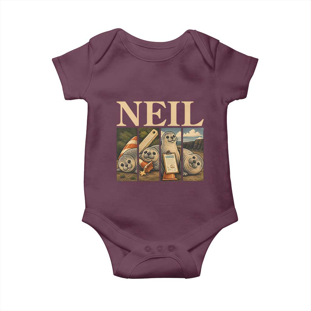 Funny Neil The Seal Baby Onesie Viral Ocean Animal Meme Graphic
