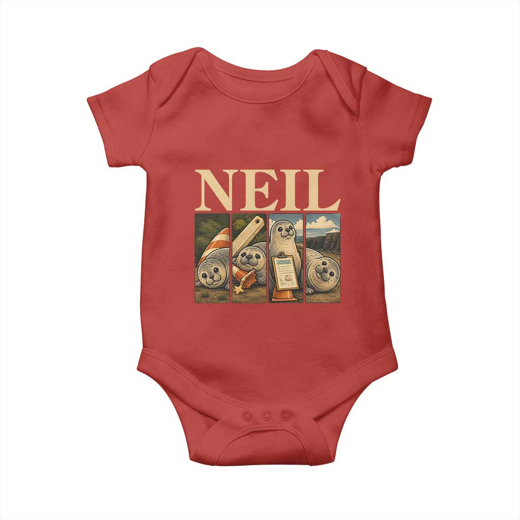 Funny Neil The Seal Baby Onesie Viral Ocean Animal Meme Graphic