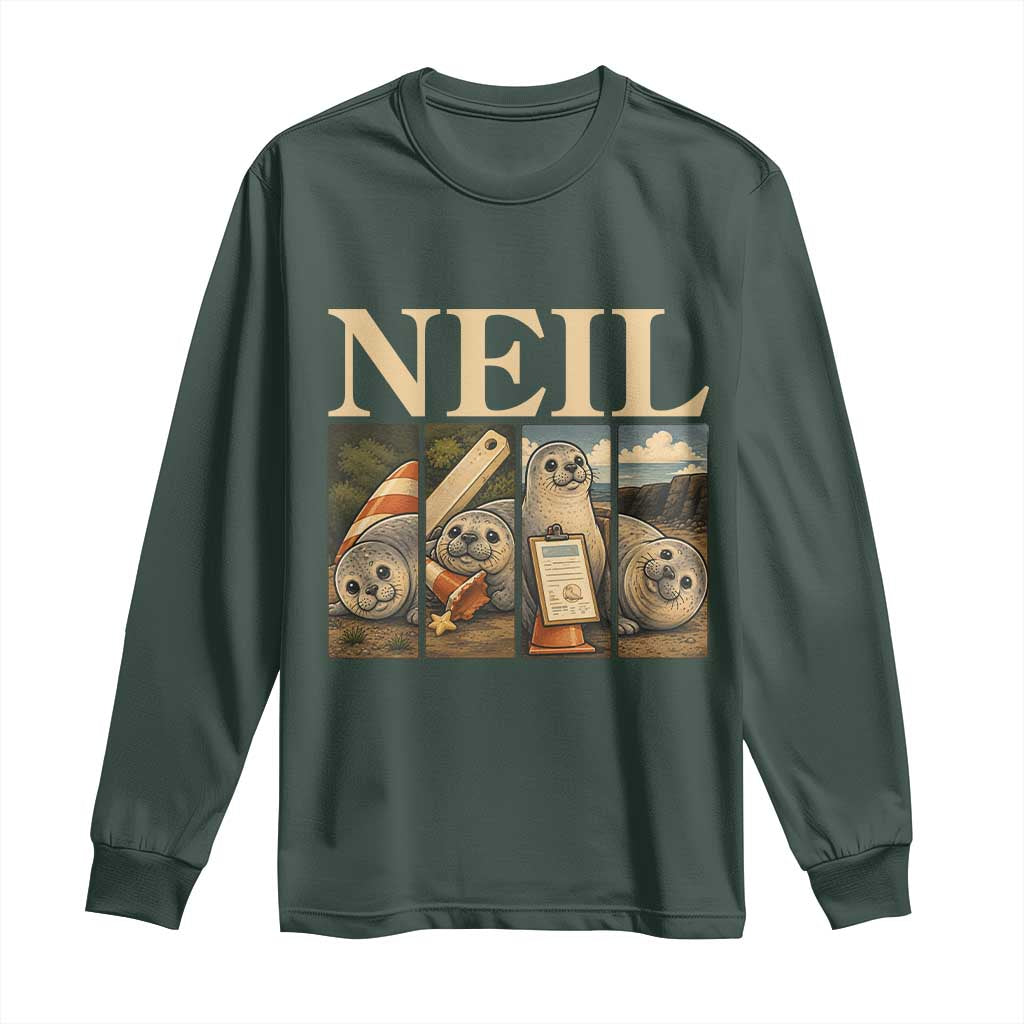 Funny Neil The Seal Long Sleeve Shirt Viral Ocean Animal Meme Graphic