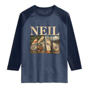 Funny Neil The Seal Raglan Shirt Viral Ocean Animal Meme Graphic