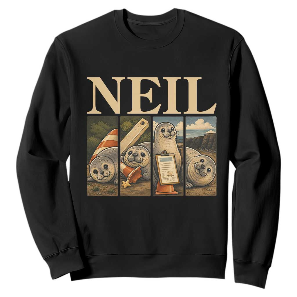 Funny Neil The Seal Sweatshirt Viral Ocean Animal Meme Graphic