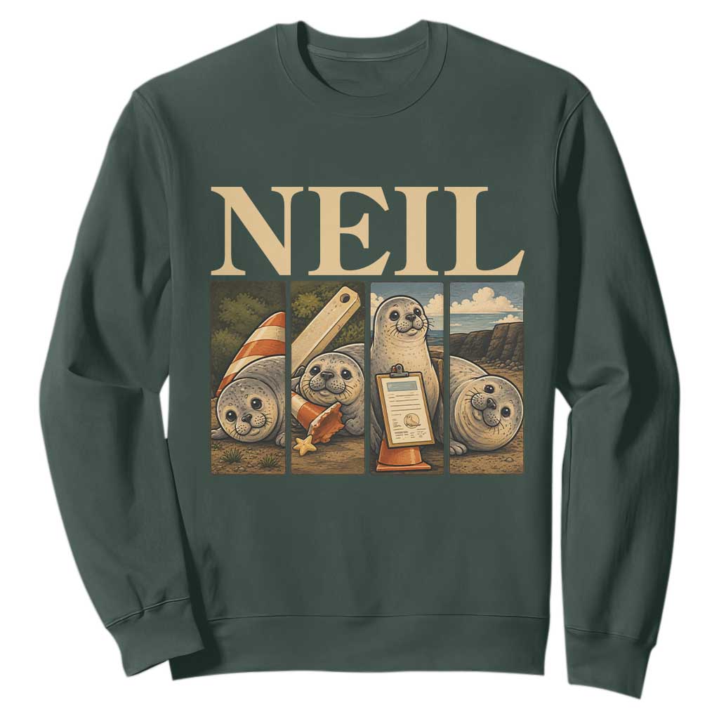 Funny Neil The Seal Sweatshirt Viral Ocean Animal Meme Graphic