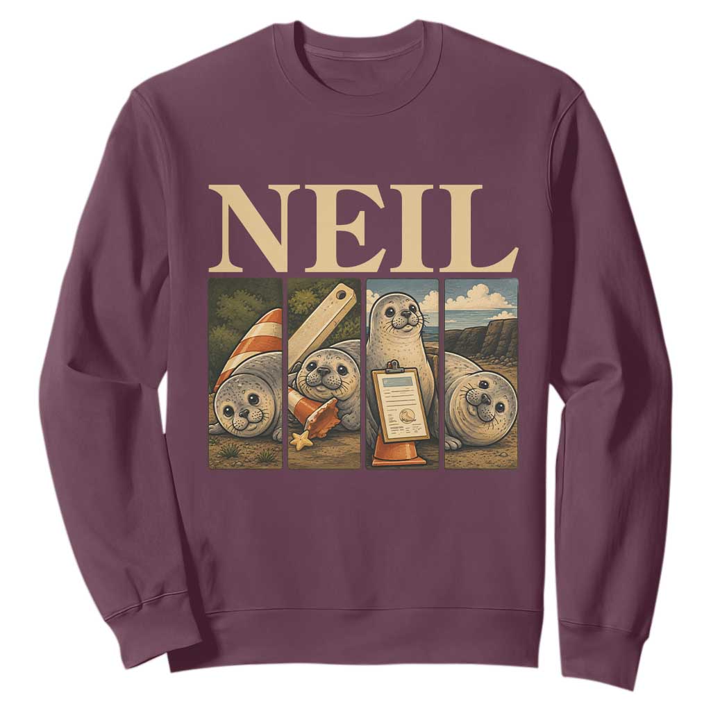 Funny Neil The Seal Sweatshirt Viral Ocean Animal Meme Graphic