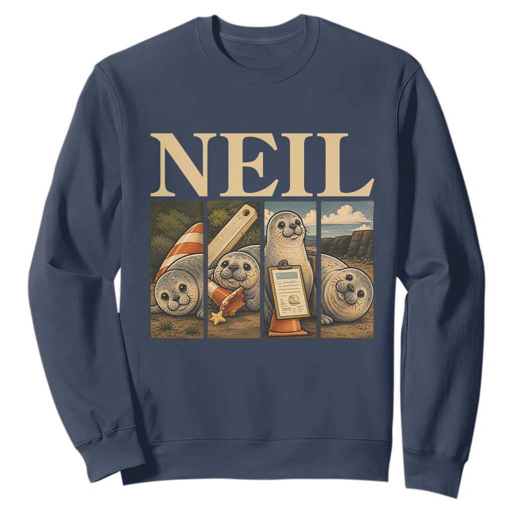 Funny Neil The Seal Sweatshirt Viral Ocean Animal Meme Graphic