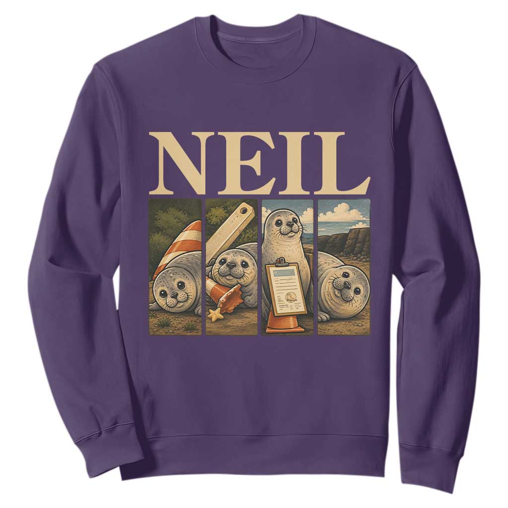 Funny Neil The Seal Sweatshirt Viral Ocean Animal Meme Graphic