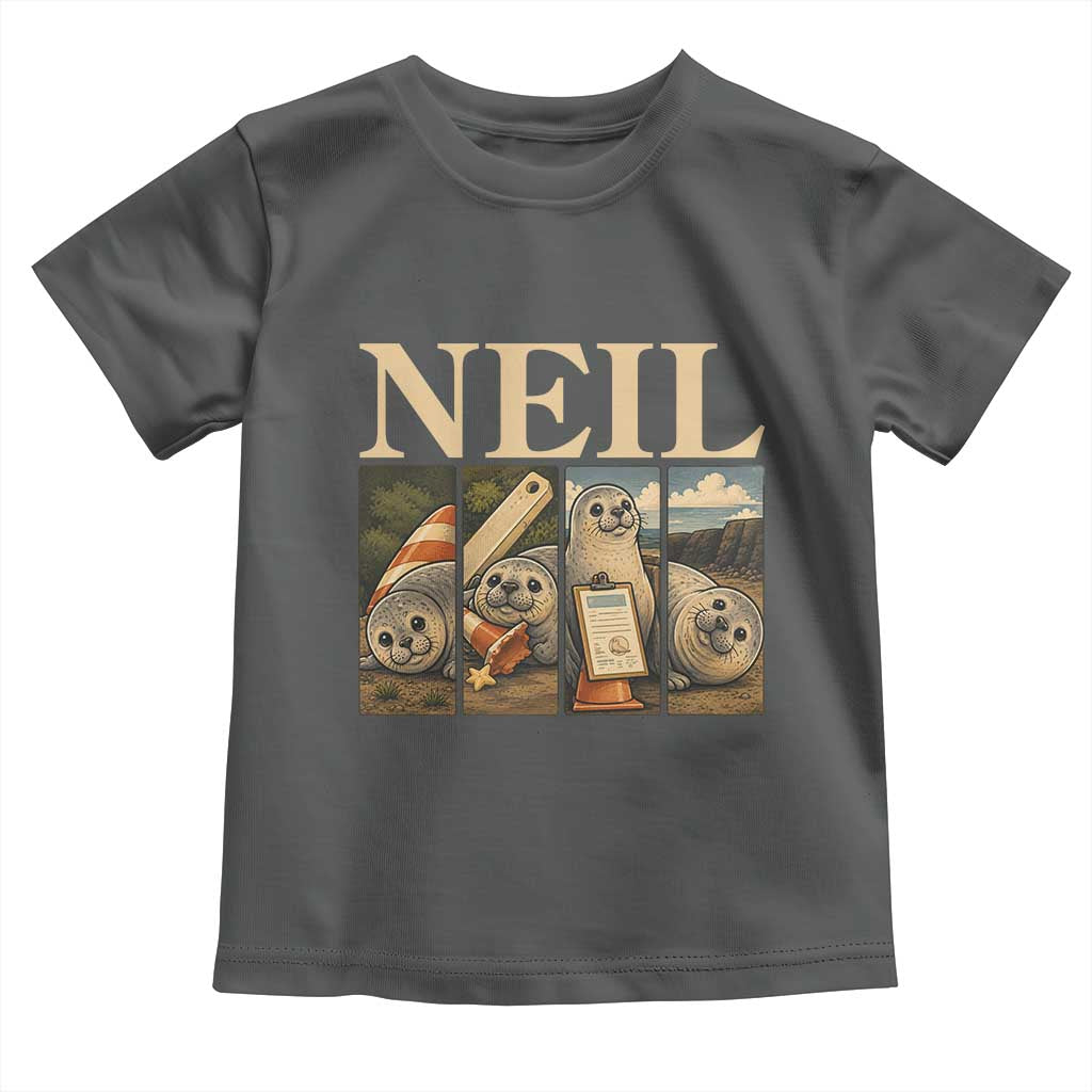 Funny Neil The Seal Toddler T Shirt Viral Ocean Animal Meme Graphic TS12 Dark Heather Print Your Wear