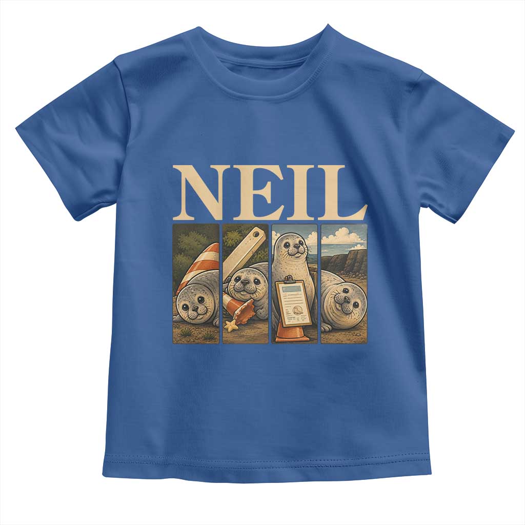 Funny Neil The Seal Toddler T Shirt Viral Ocean Animal Meme Graphic TS12 Royal Blue Print Your Wear