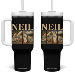 Funny Neil The Seal Tumbler With Handle Viral Ocean Animal Meme Graphic