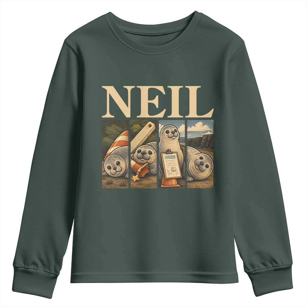 Funny Neil The Seal Youth Sweatshirt Viral Ocean Animal Meme Graphic