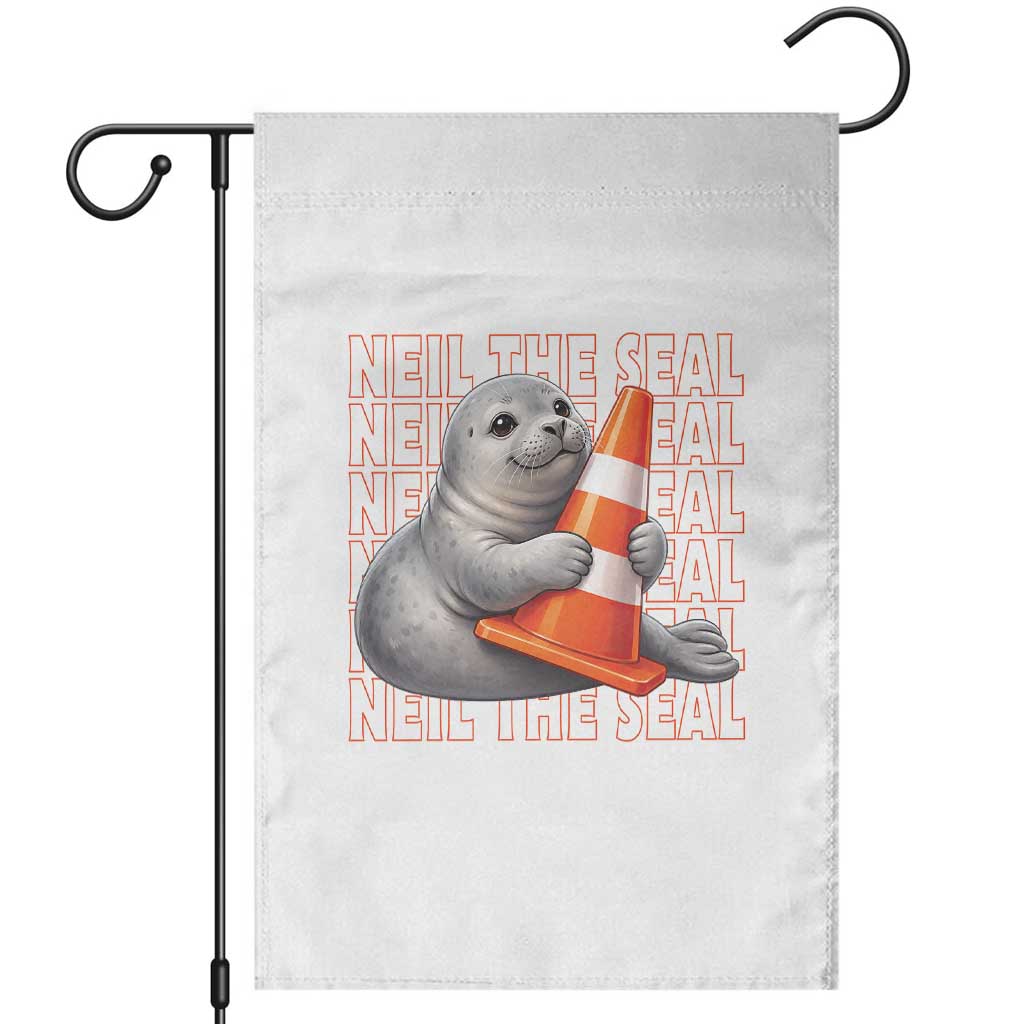 Neil The Seal Groovy Garden Flag Retro Vintage Cute Seal Lover Graphic TS12 White Print Your Wear