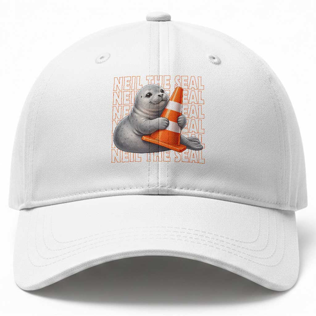 Neil The Seal Groovy Baseball Cap Retro Vintage Cute Seal Lover Graphic TS12 Print Your Wear