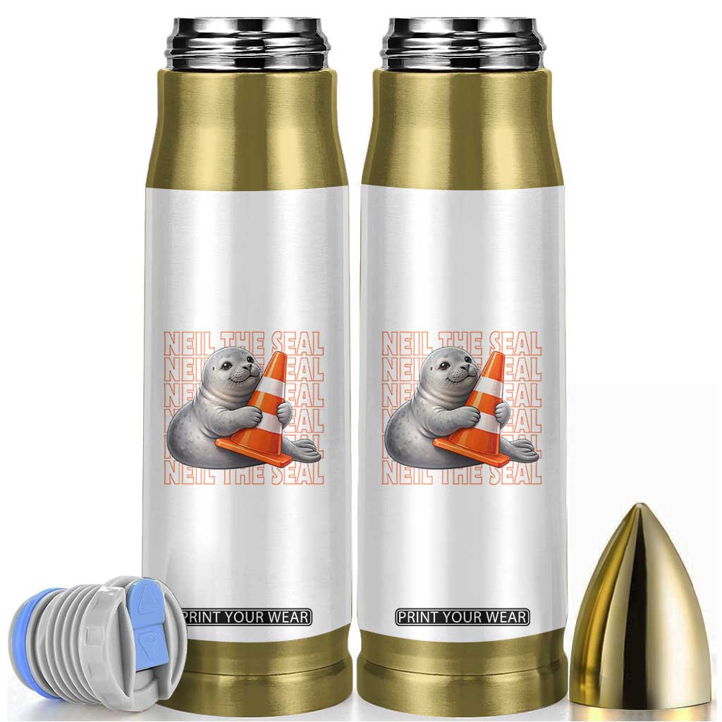 Neil The Seal Groovy Bullet Tumbler Retro Vintage Cute Seal Lover Graphic