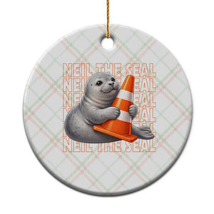 Neil The Seal Groovy Ceramic Ornament Retro Vintage Cute Seal Lover Graphic