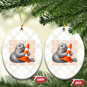Neil The Seal Groovy Ceramic Ornament Retro Vintage Cute Seal Lover Graphic