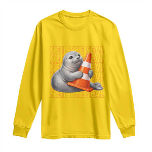 Neil The Seal Groovy Long Sleeve Shirt Retro Vintage Cute Seal Lover Graphic