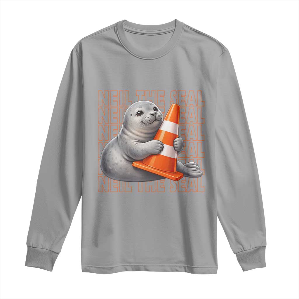 Neil The Seal Groovy Long Sleeve Shirt Retro Vintage Cute Seal Lover Graphic
