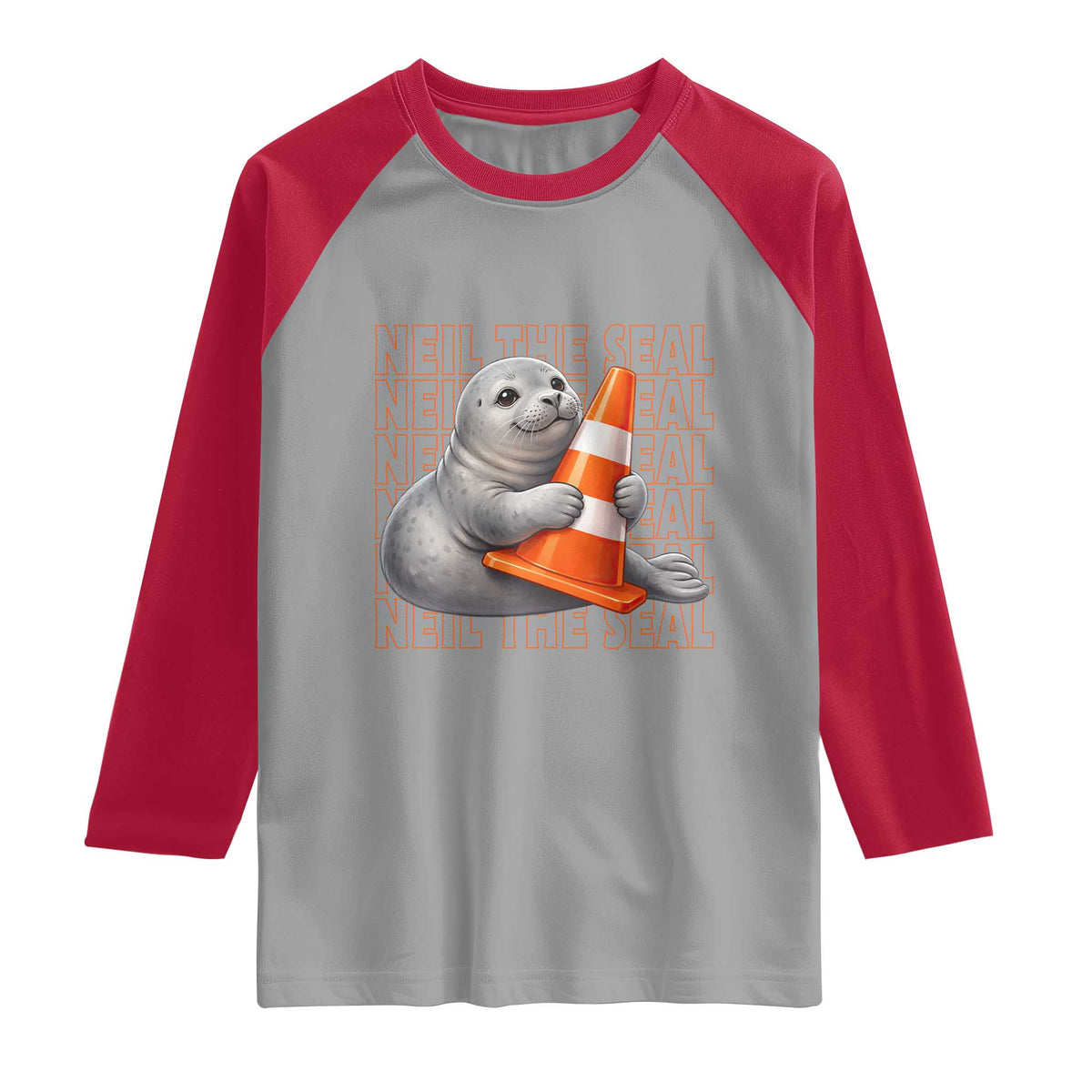 Neil The Seal Groovy Raglan Shirt Retro Vintage Cute Seal Lover Graphic