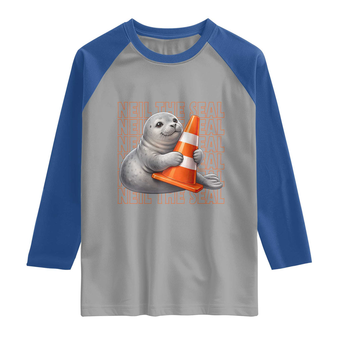 Neil The Seal Groovy Raglan Shirt Retro Vintage Cute Seal Lover Graphic