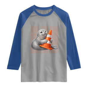 Neil The Seal Groovy Raglan Shirt Retro Vintage Cute Seal Lover Graphic