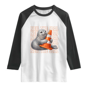 Neil The Seal Groovy Raglan Shirt Retro Vintage Cute Seal Lover Graphic