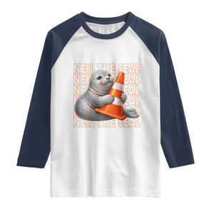 Neil The Seal Groovy Raglan Shirt Retro Vintage Cute Seal Lover Graphic