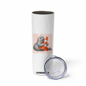 Neil The Seal Groovy Skinny Tumbler Retro Vintage Cute Seal Lover Graphic