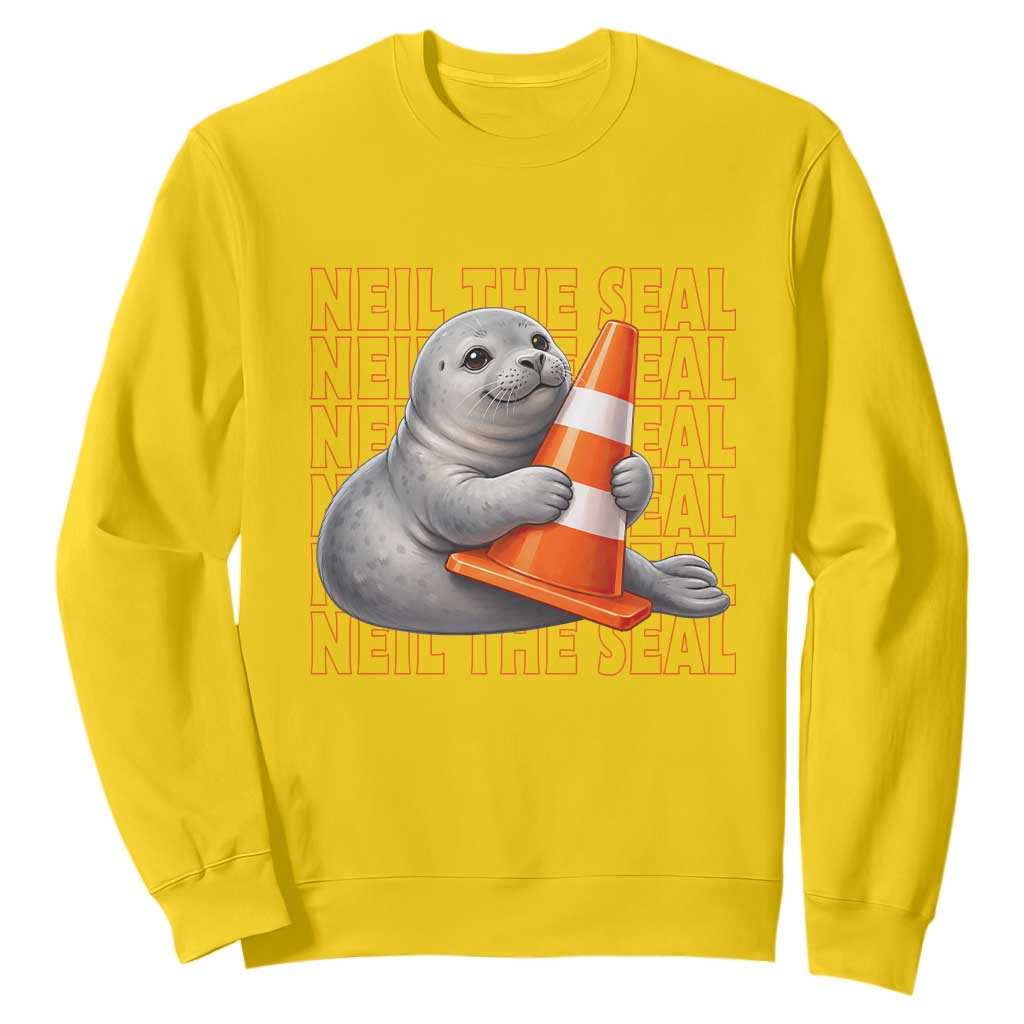 Neil The Seal Groovy Sweatshirt Retro Vintage Cute Seal Lover Graphic
