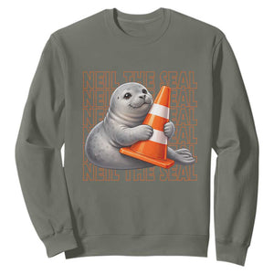 Neil The Seal Groovy Sweatshirt Retro Vintage Cute Seal Lover Graphic