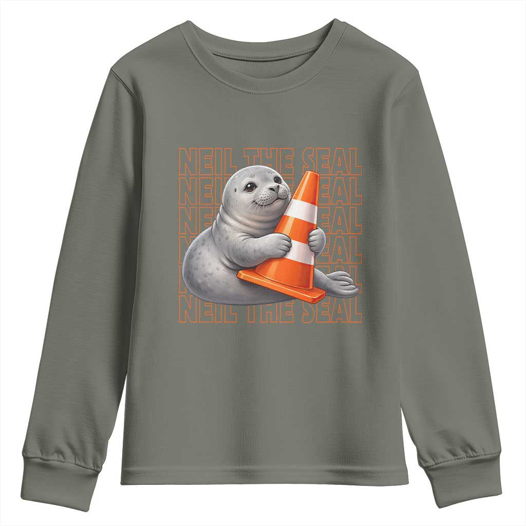 Neil The Seal Groovy Youth Sweatshirt Retro Vintage Cute Seal Lover Graphic